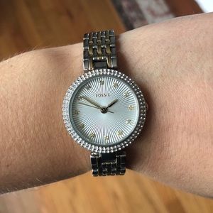 Women’s Silver/Gold Stainless Steel Fossil Watch